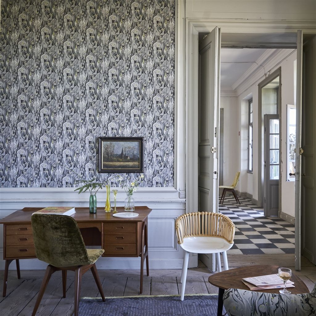 Delahaye - Zinc (The Edit - Plain & Textured Wallpaper Volume II)