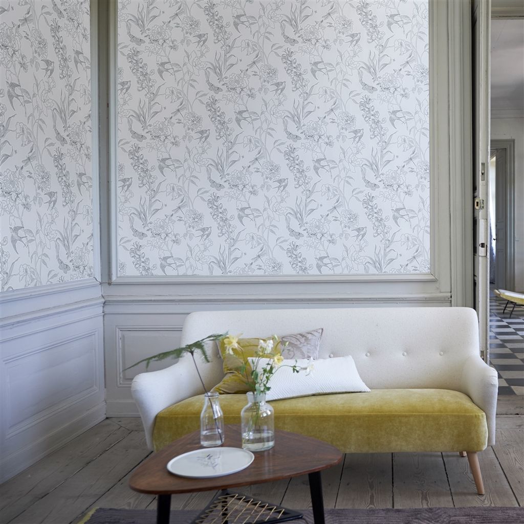 Sibylla Garden - Black And White (The Edit - Flowers Wallpaper Volume I)