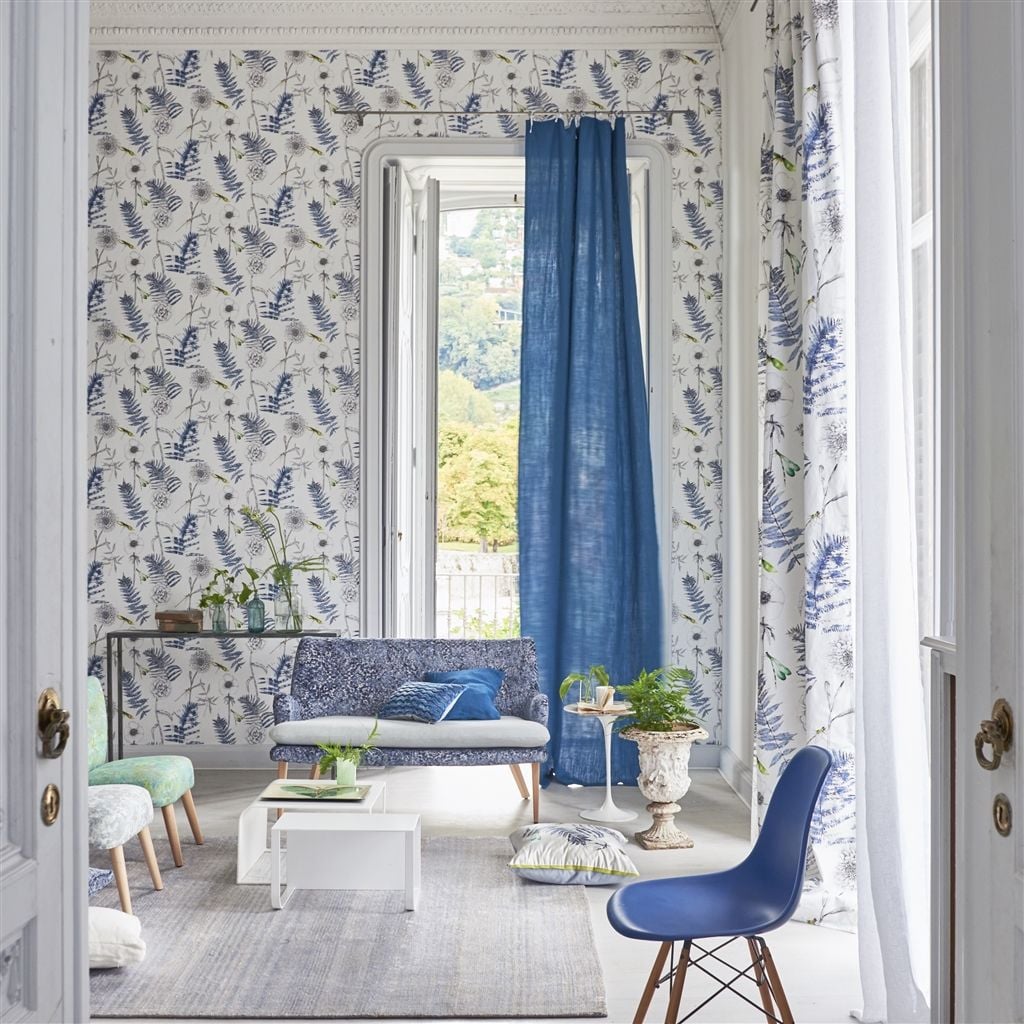 Acanthus Indigo (The Edit - Flowers Wallpaper Volume I)
