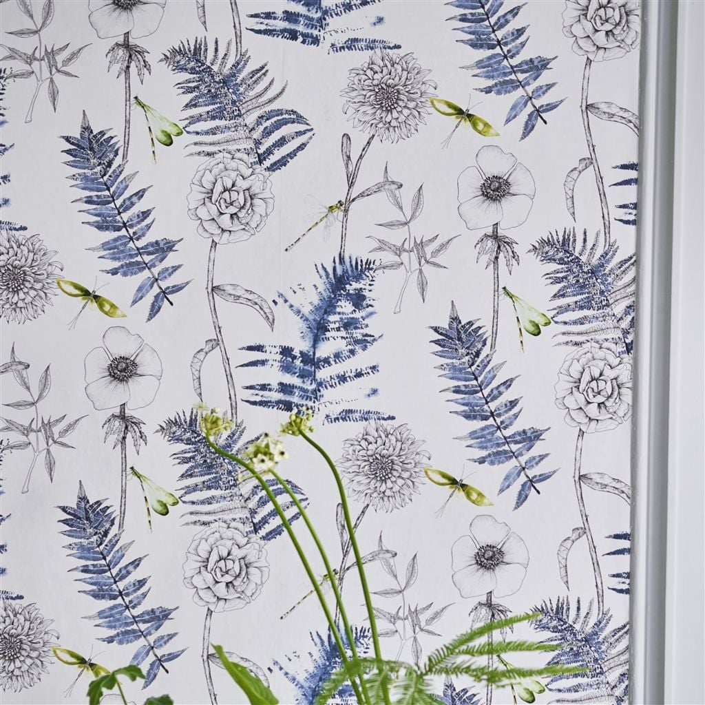 Acanthus Indigo (The Edit - Flowers Wallpaper Volume I)