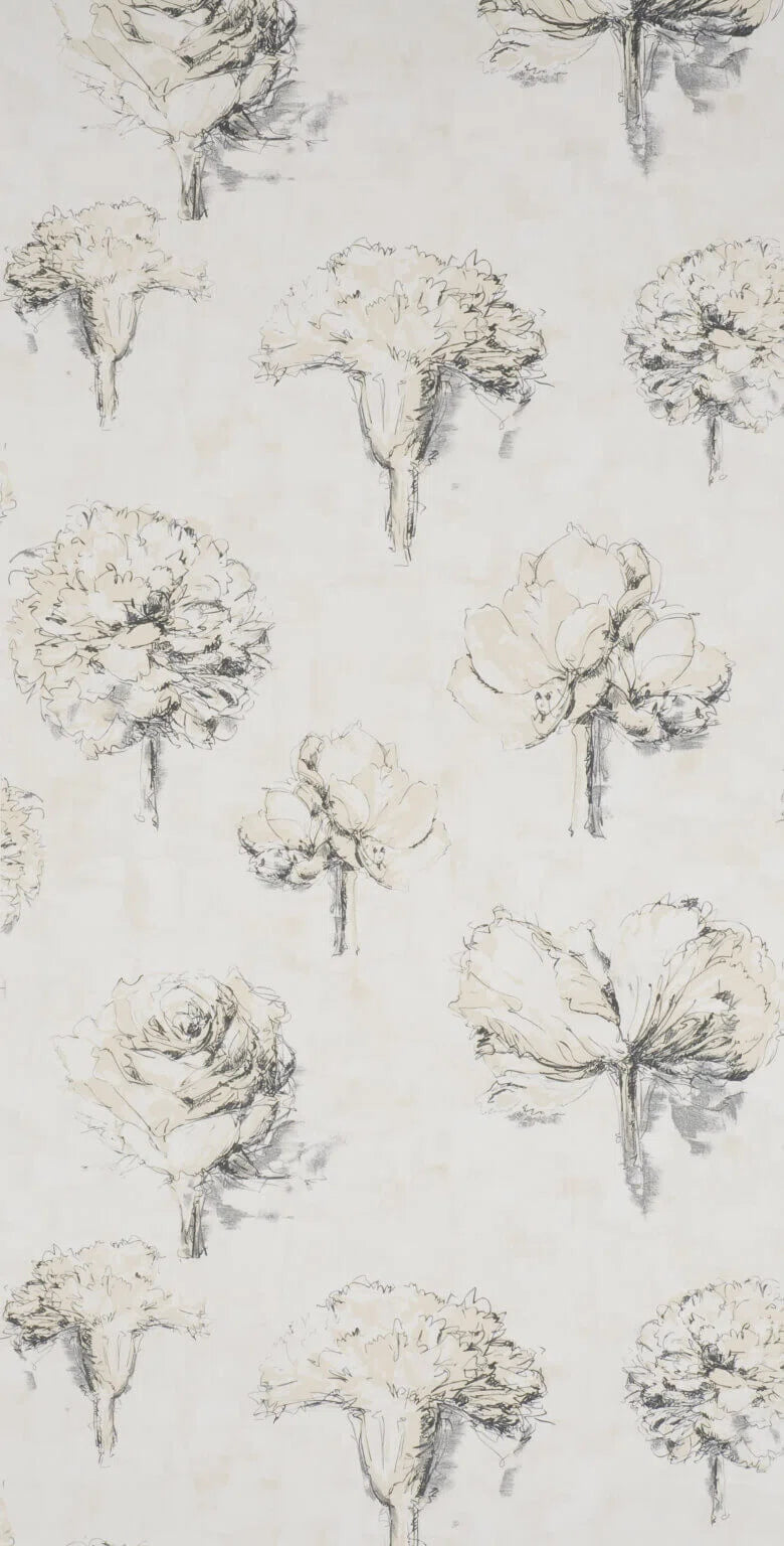 Wallpaper sans papillons Corail - Dessins Signatures