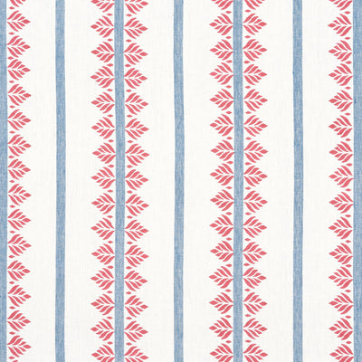 FERN STRIPE - Red and Blue