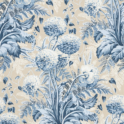 DAHLIA - Navy on Linen