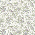 PEACOCK TOILE - Green and Plum