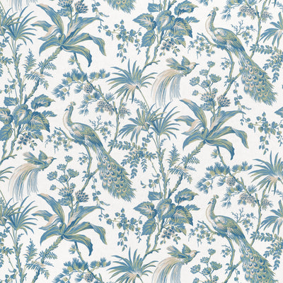 PEACOCK TOILE - Blue and Green