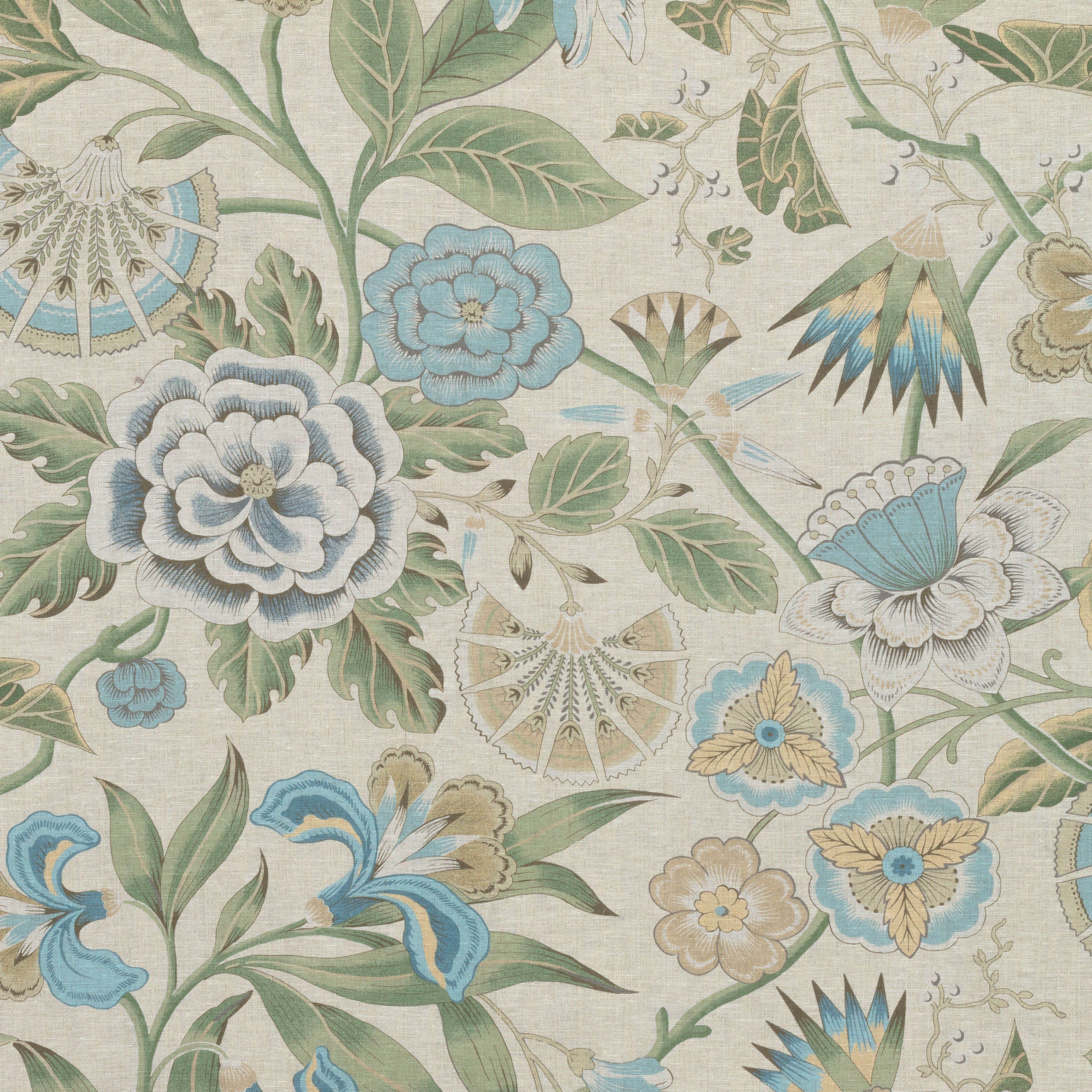 CLEO - Sky Blue and Green on Flax