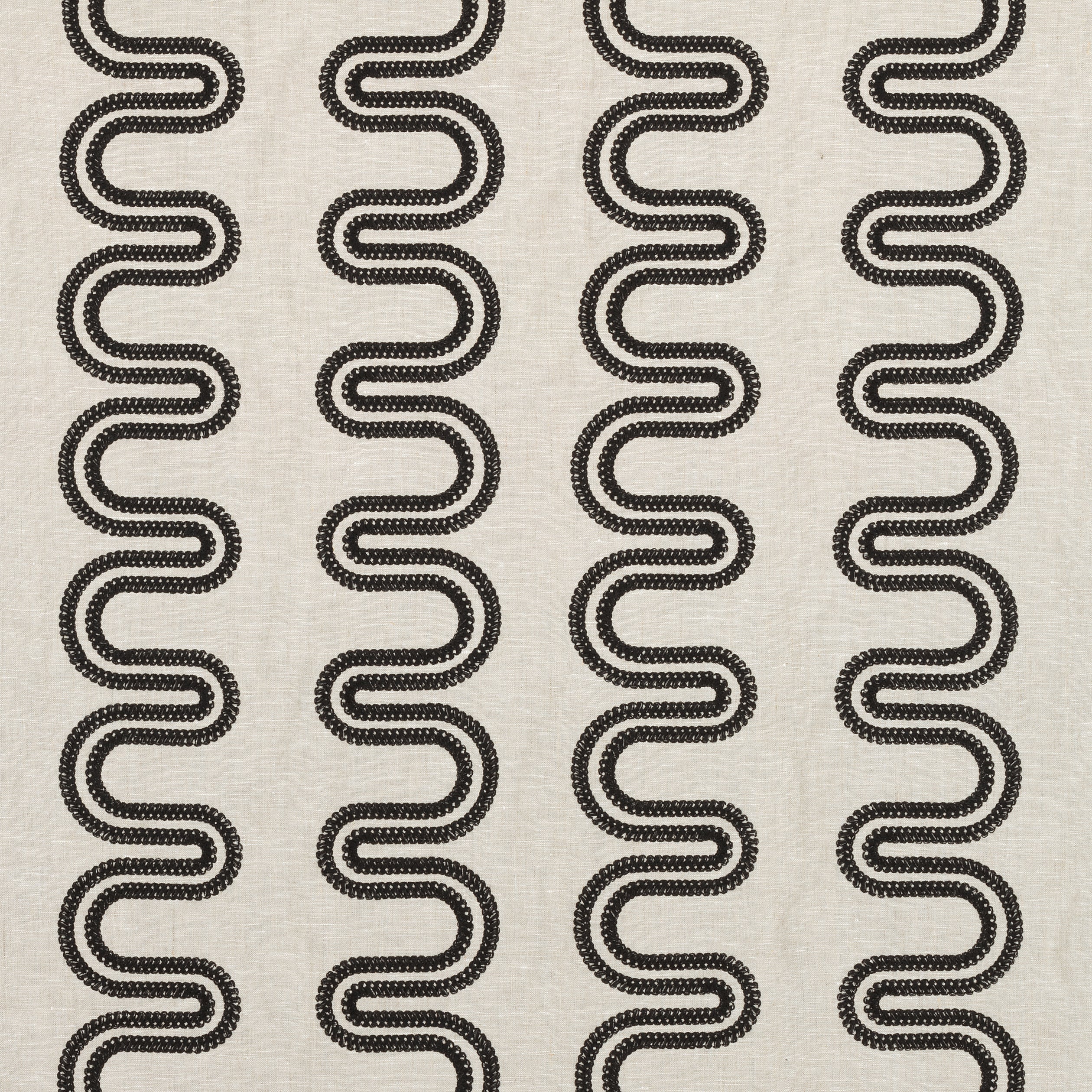 HERRIOT WAY EMBROIDERY - Black on Flax