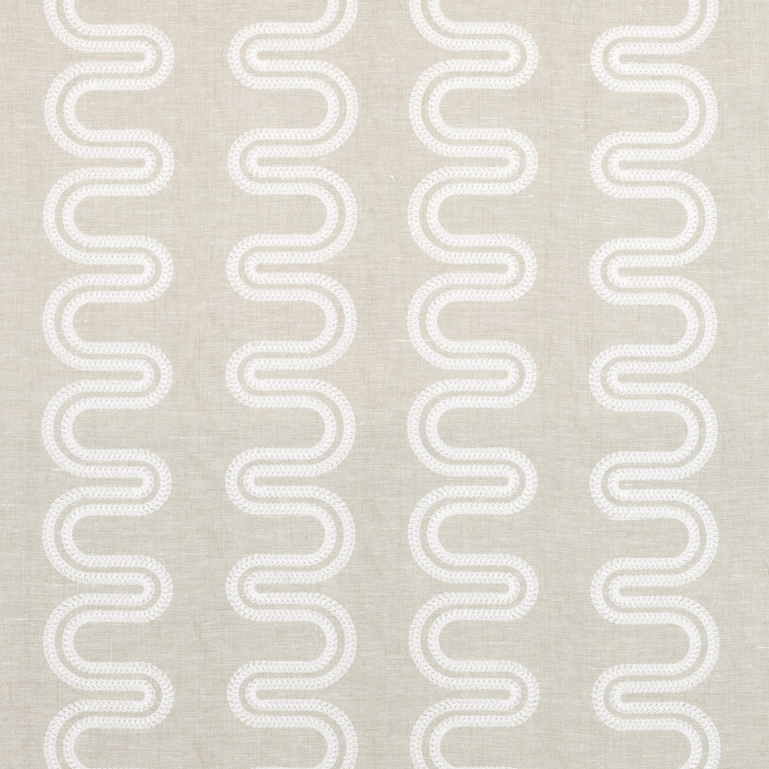 HERRIOT WAY EMBROIDERY - White on Flax