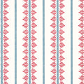 FERN STRIPE - Red and Blue