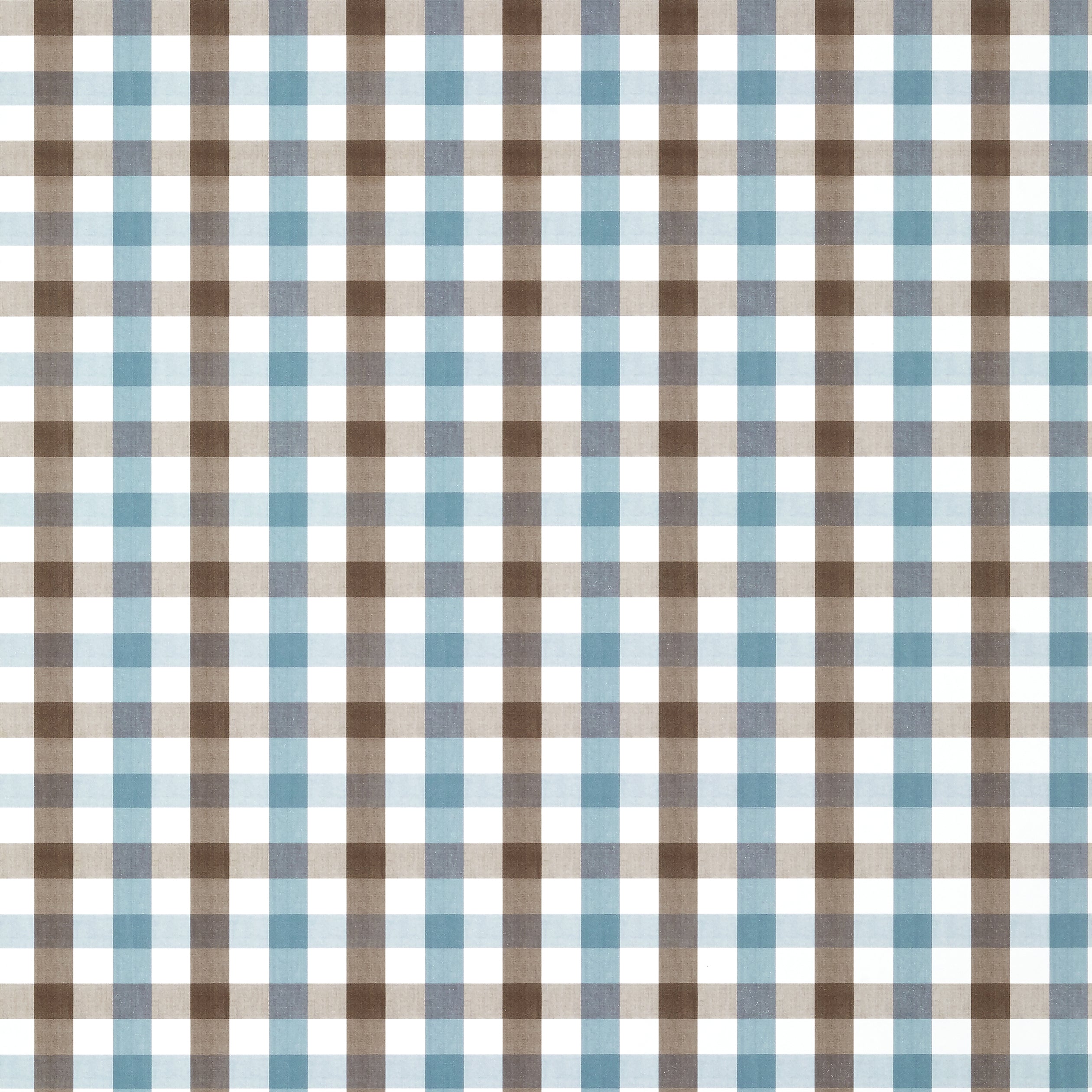 SAYBROOK CHECK - Brown and Slate