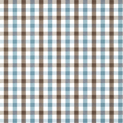 SAYBROOK CHECK - Brown and Slate