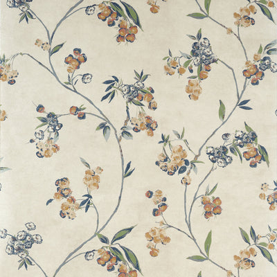 EDO BLOOM - Apricot and Slate on Pearl