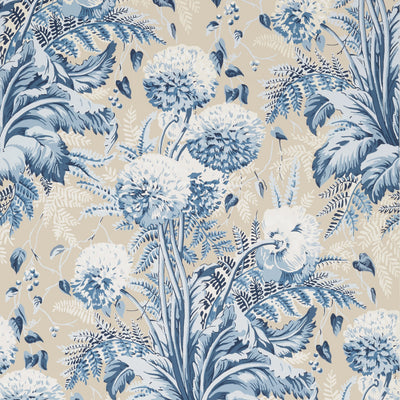 DAHLIA - Navy on Linen