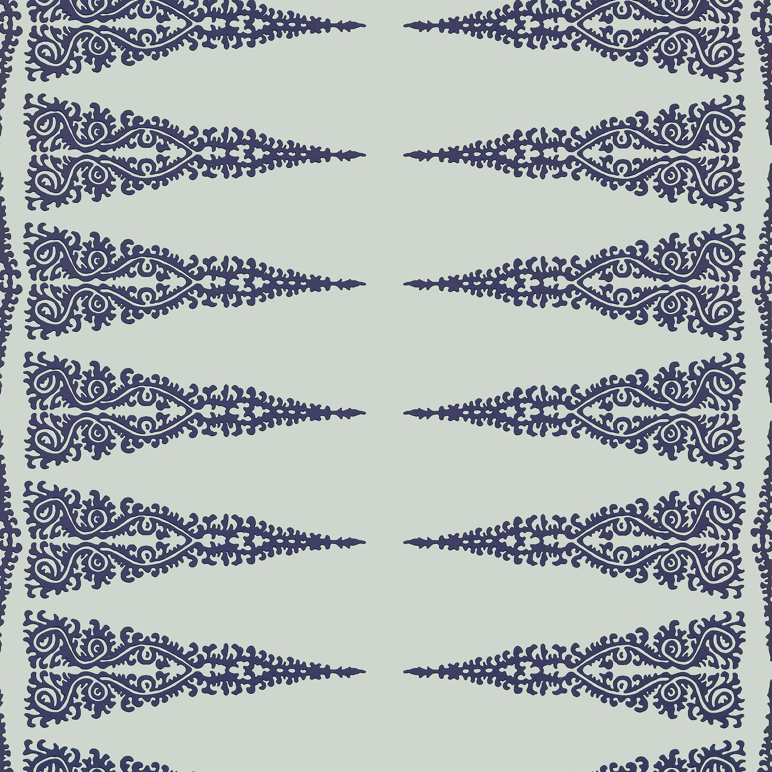 ELLERY STRIPE - Navy on Soft Teal