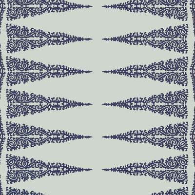 ELLERY STRIPE - Navy on Soft Teal