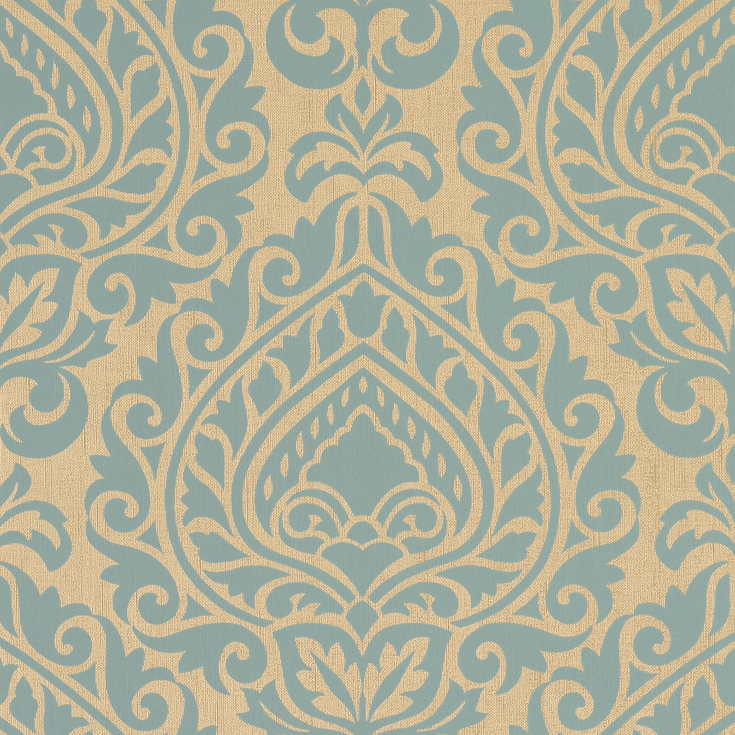 ANNETTE - Aqua on Metallic Champagne
