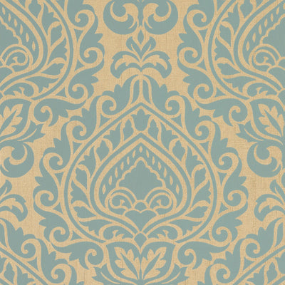 ANNETTE - Aqua on Metallic Champagne
