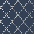 KLEIN TRELLIS - Silver on Navy