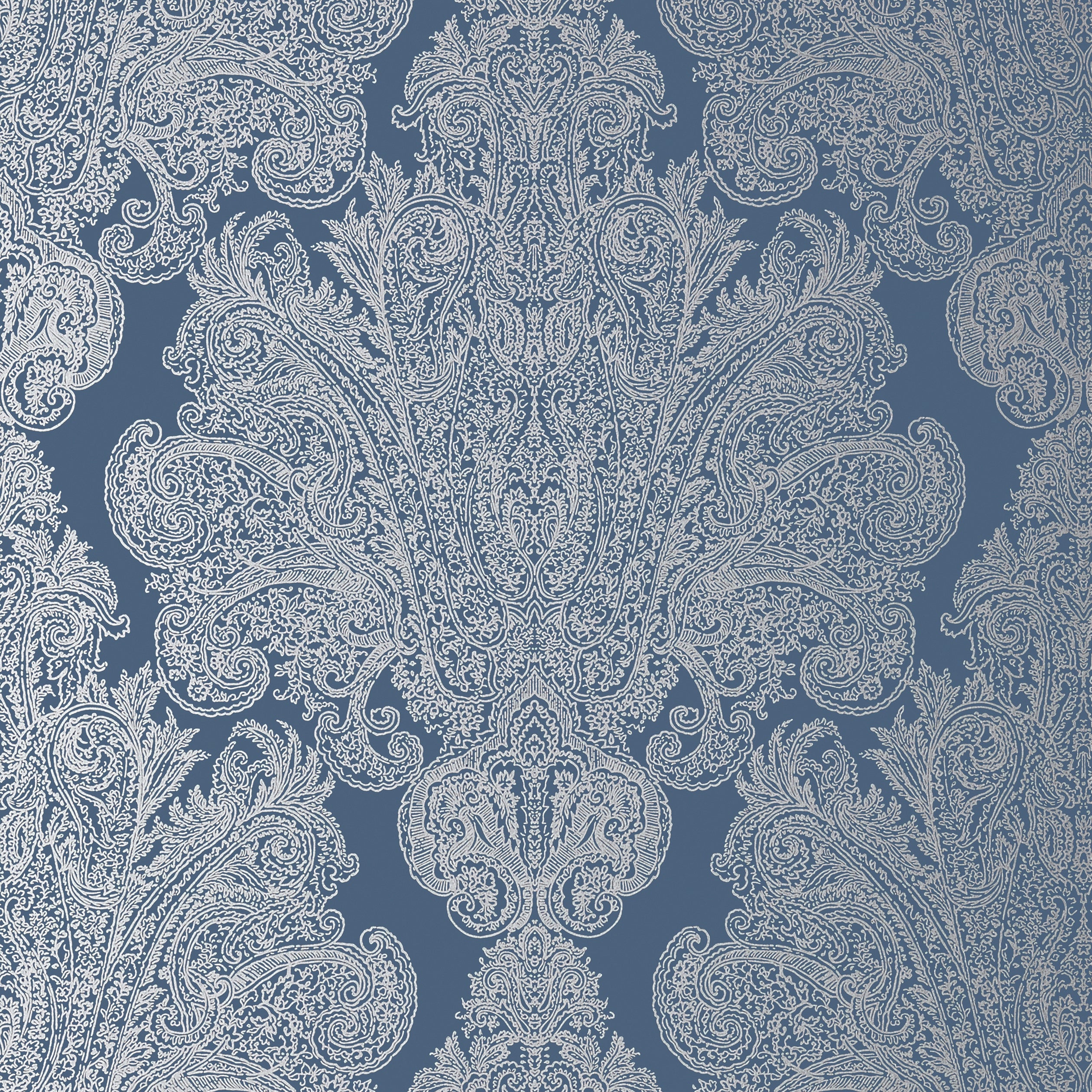 AUBURN - Metallic Silver on Navy
