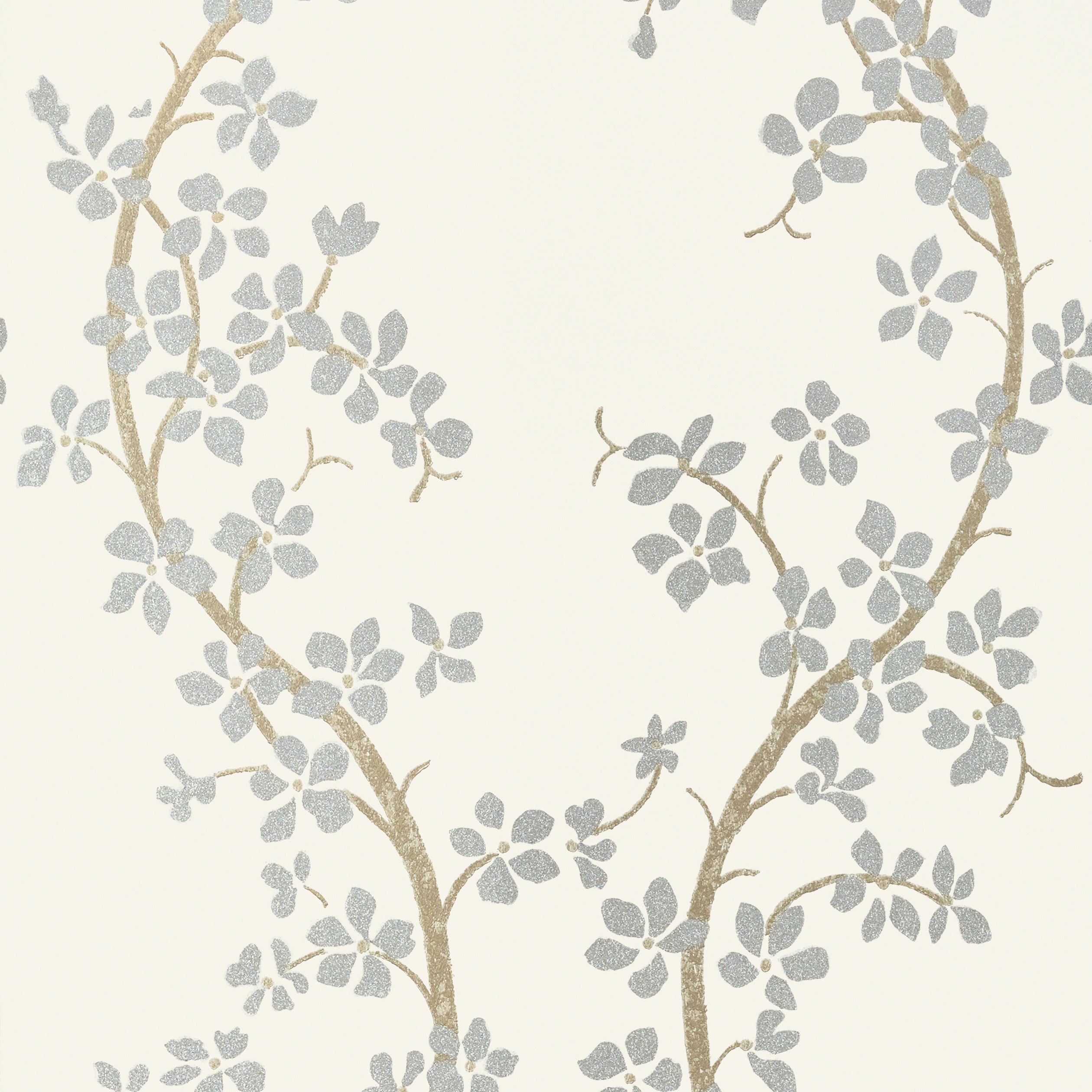 ST. ALBANS GROVE - Silver on Cream