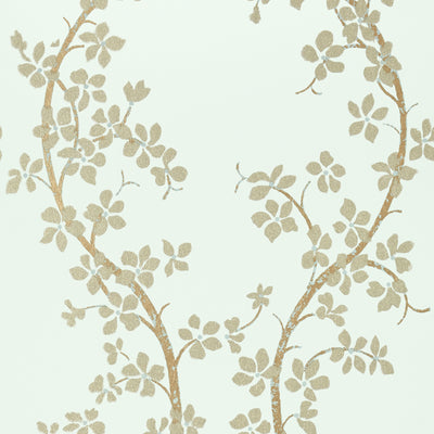 ST. ALBANS GROVE - Metallic Pewter on Aqua