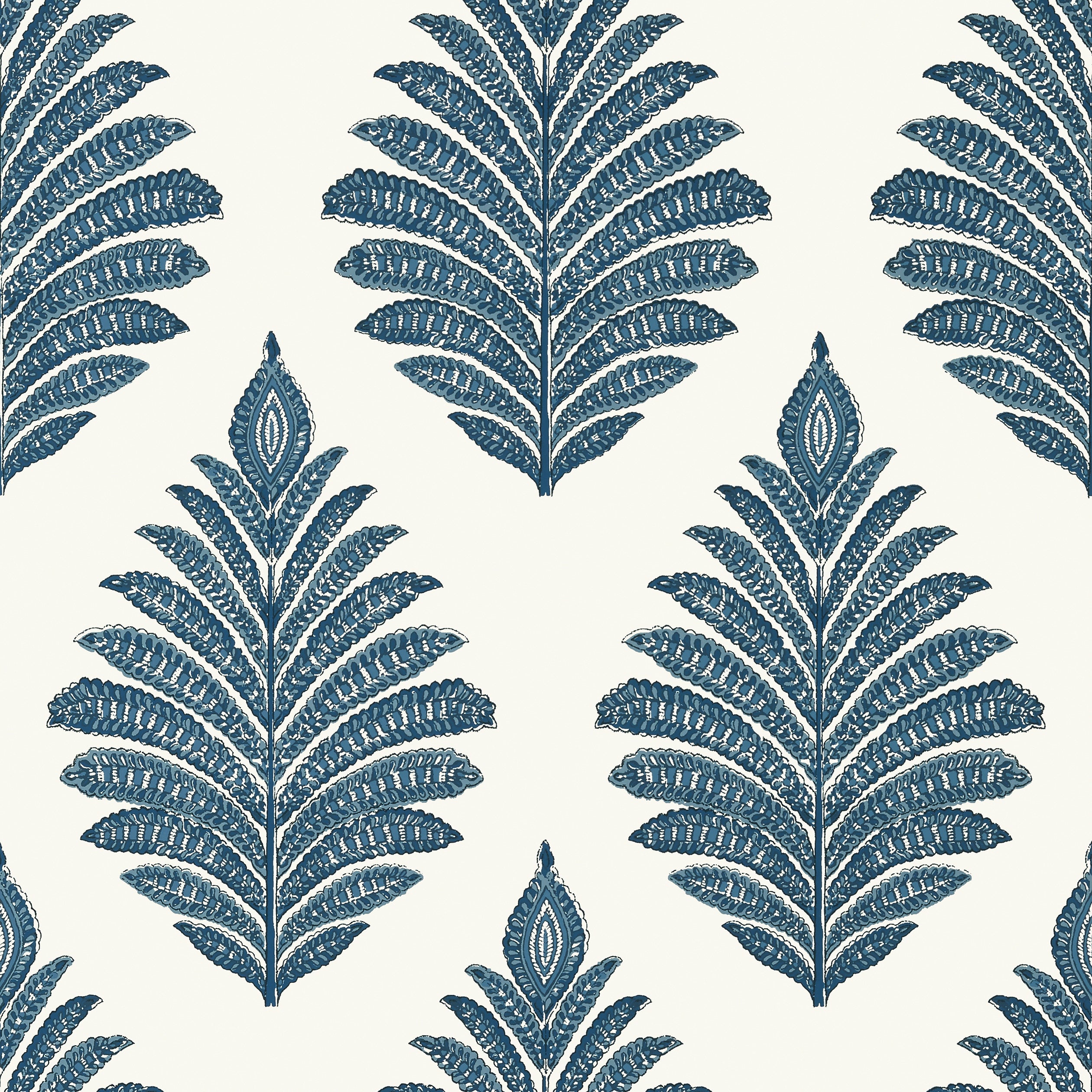 PALAMPORE LEAF - Blue and White