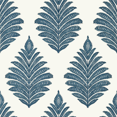 PALAMPORE LEAF - Blue and White