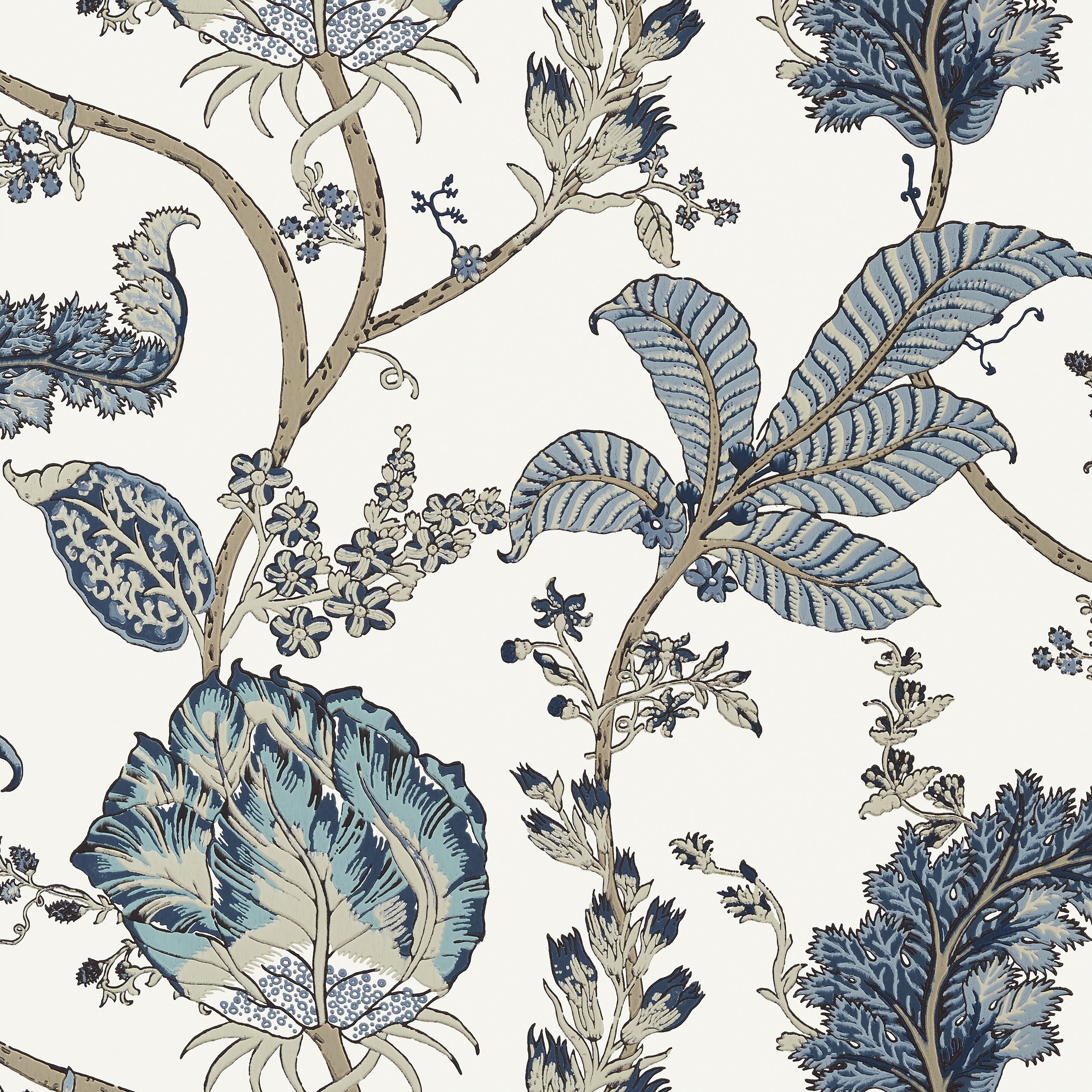 KALAMKARI VINE - Blue and White