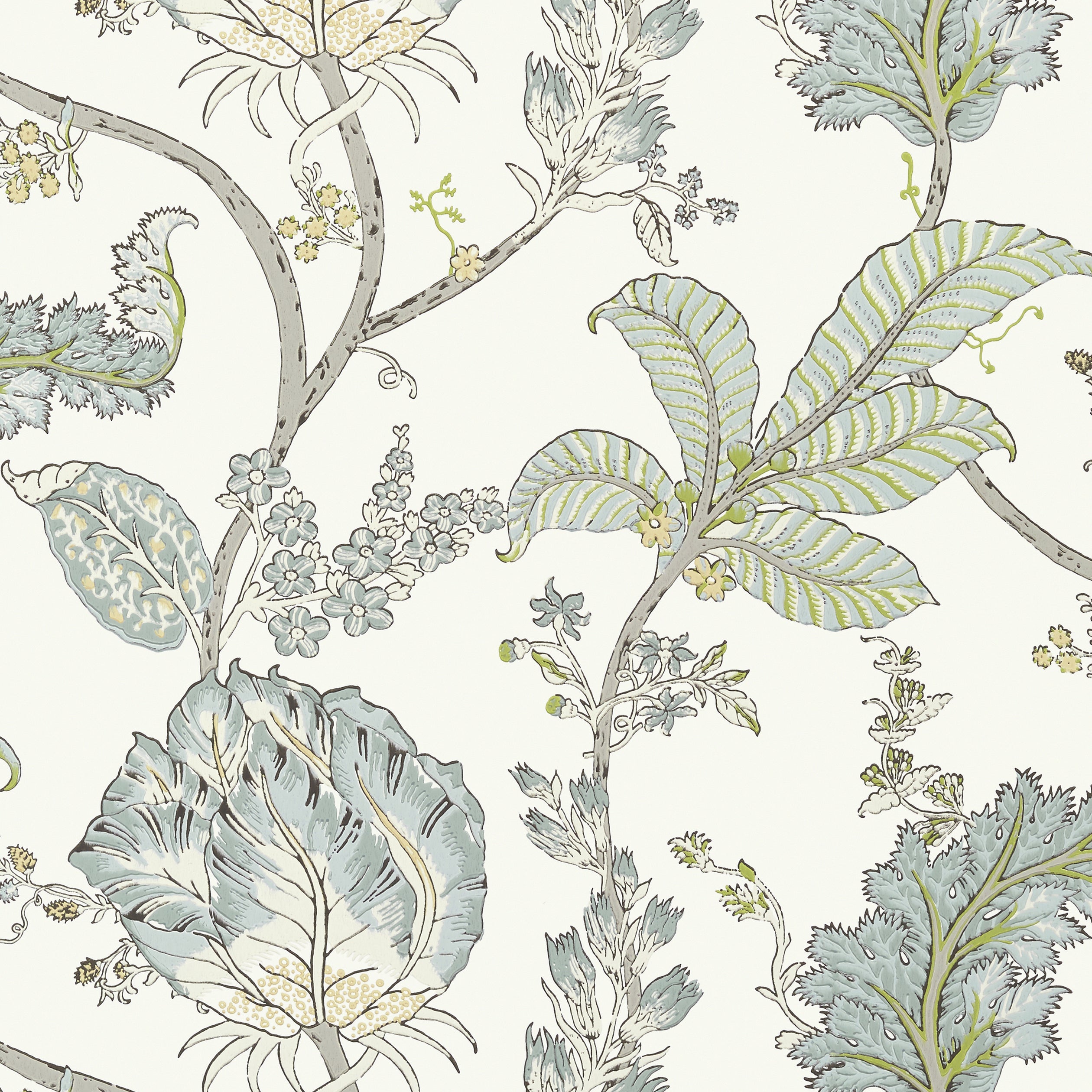 KALAMKARI VINE - Yellow and Aqua