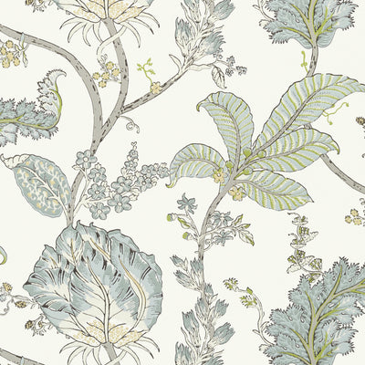 KALAMKARI VINE - Yellow and Aqua