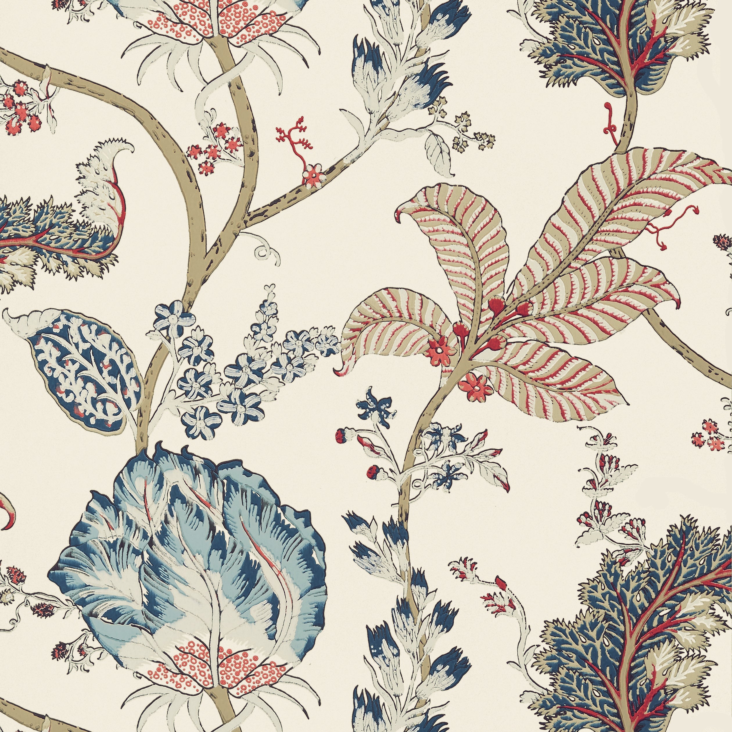 KALAMKARI VINE - Blue and Red