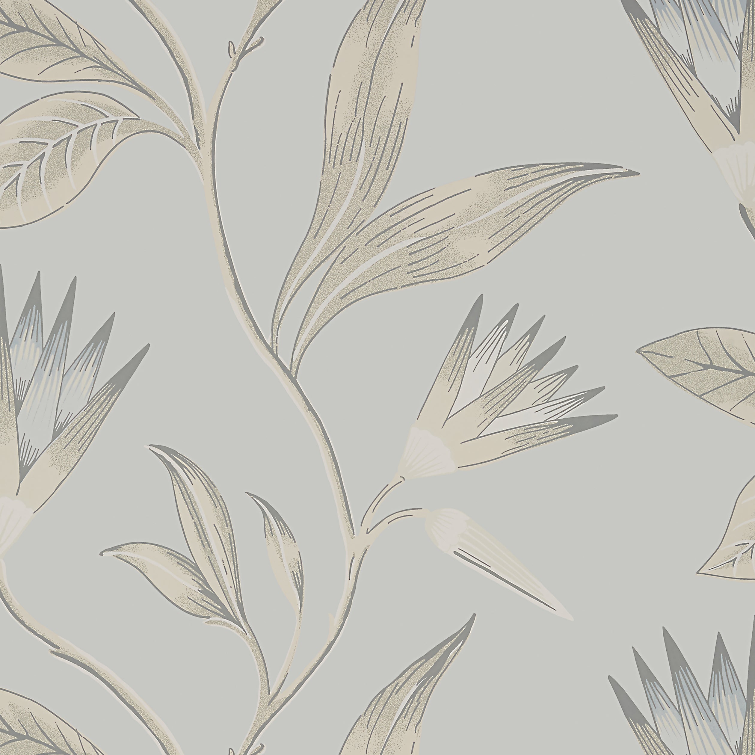 CLEO VINE - Spa Blue on Grey