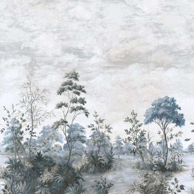 CUMBRIA MURAL - Spa Blue on Pearl