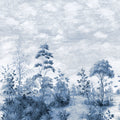 CUMBRIA MURAL - Blue and White on Pearl