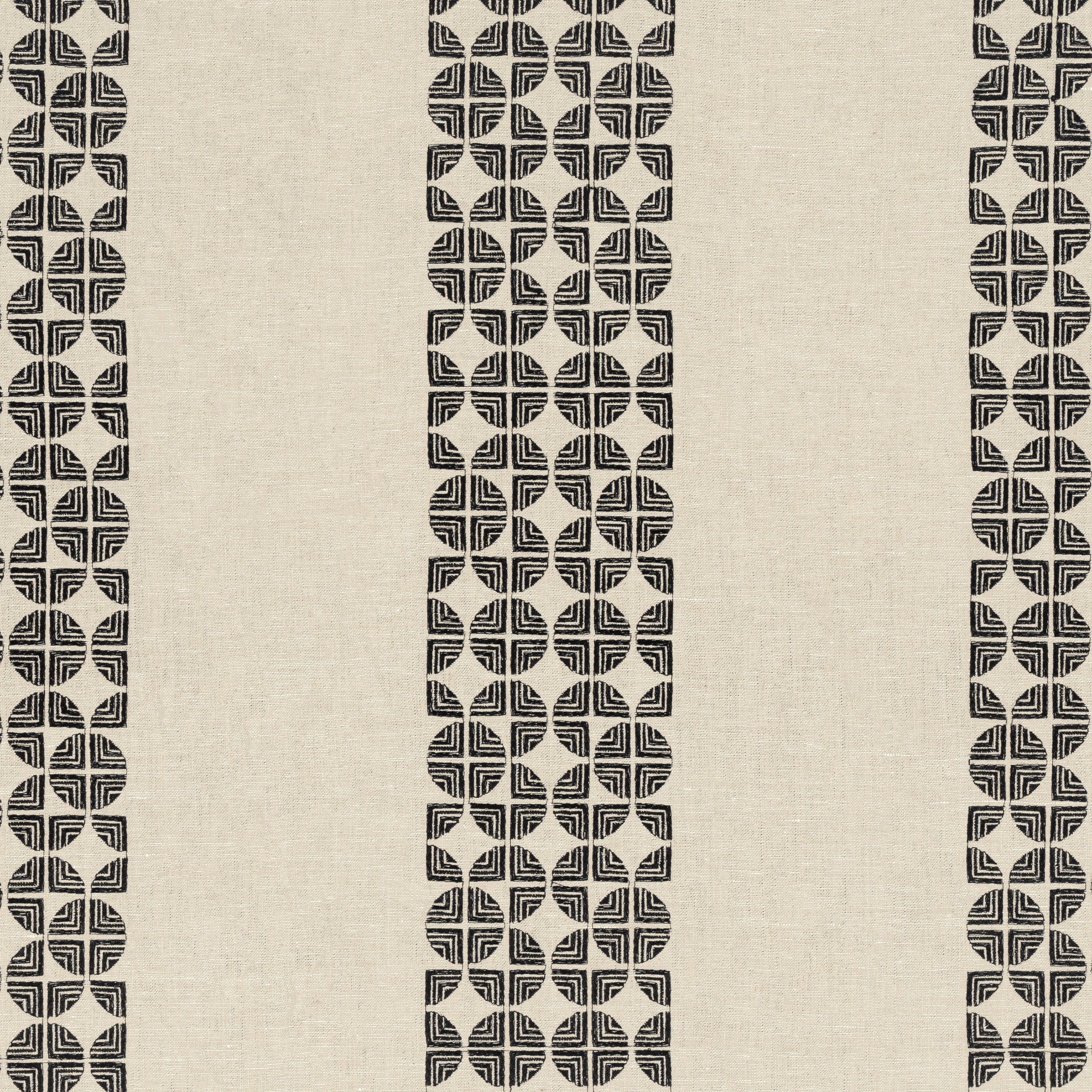 FAIRMONT STRIPE EMBROIDERY - Black