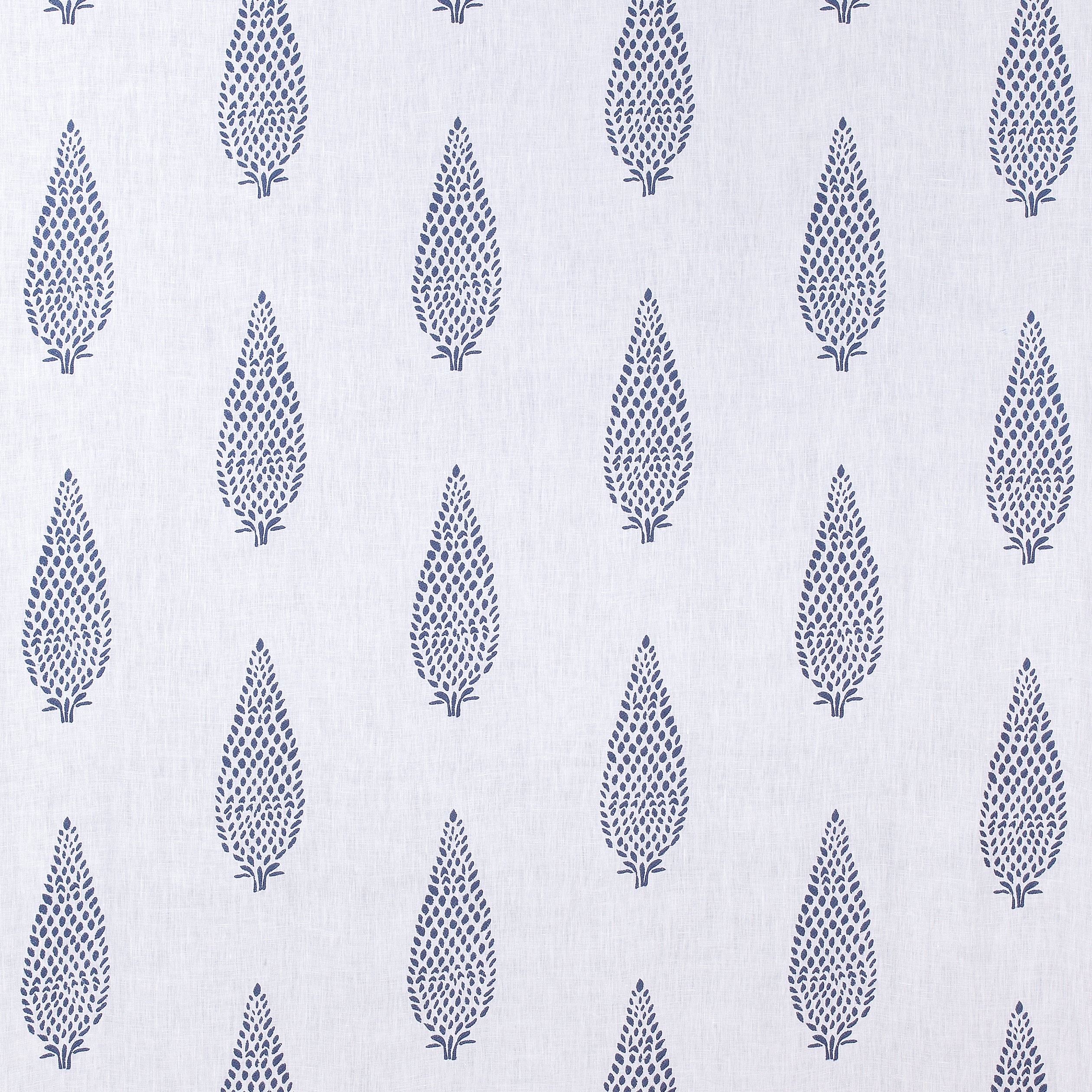 MANOR EMBROIDERY - Navy on White