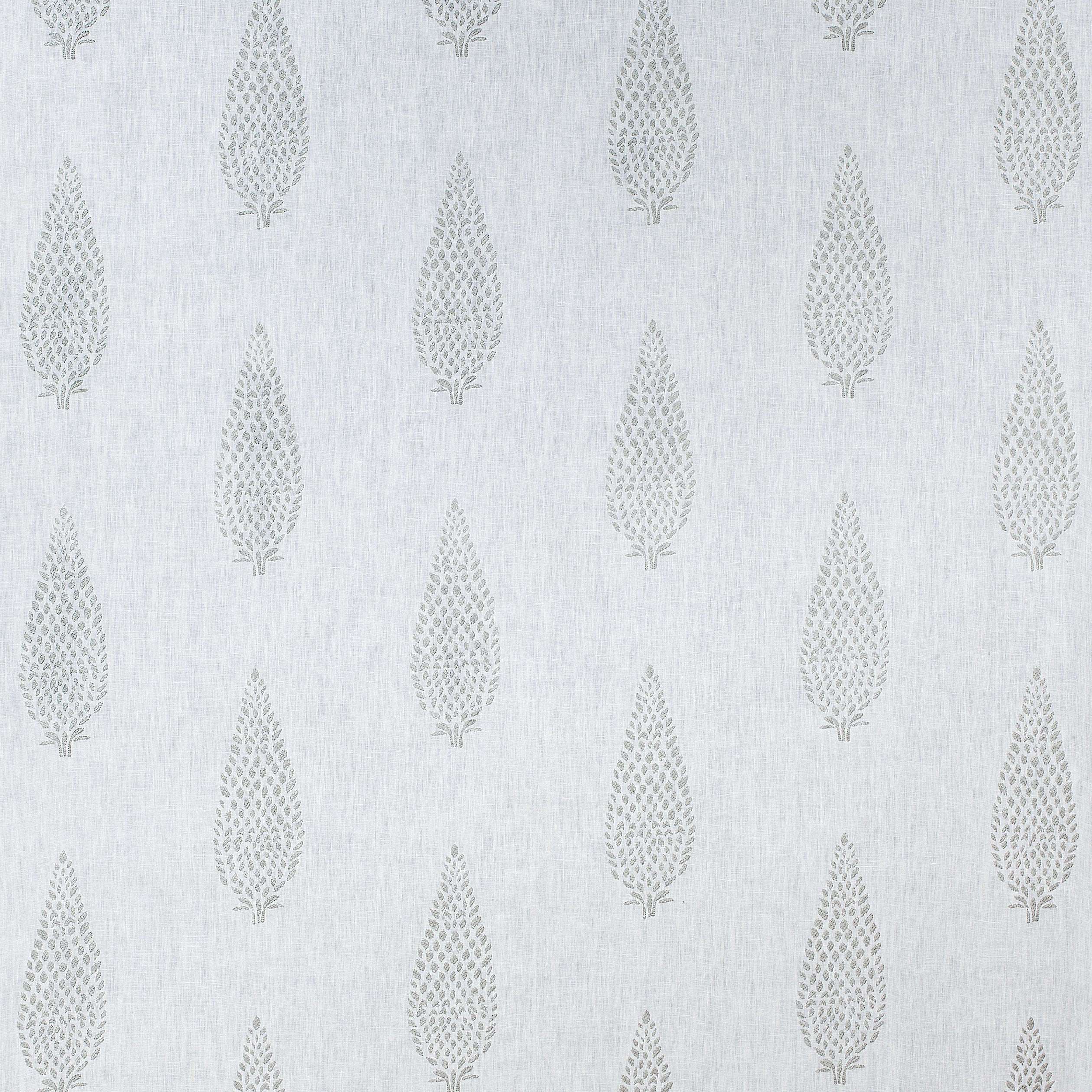 MANOR EMBROIDERY - Grey on Off White