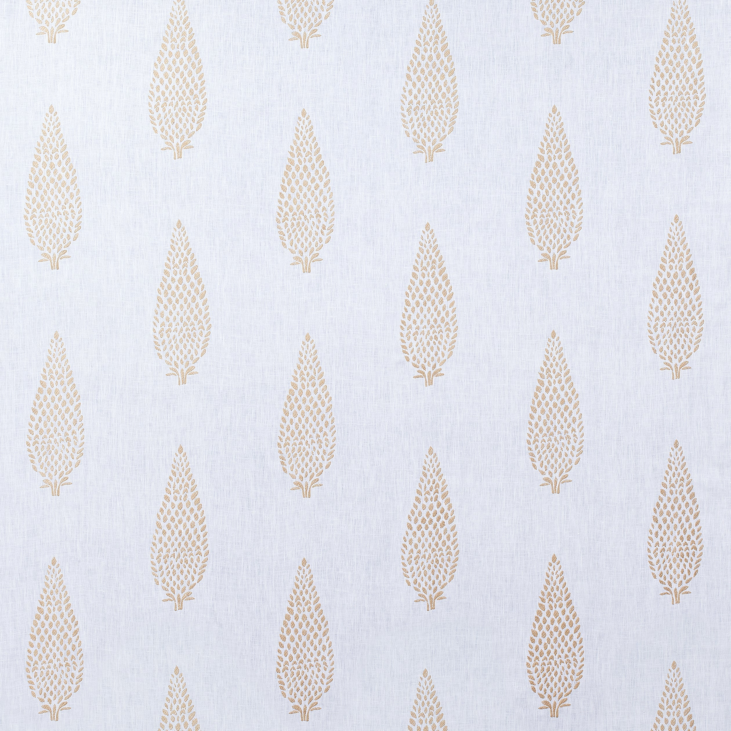 MANOR EMBROIDERY - Gold on White