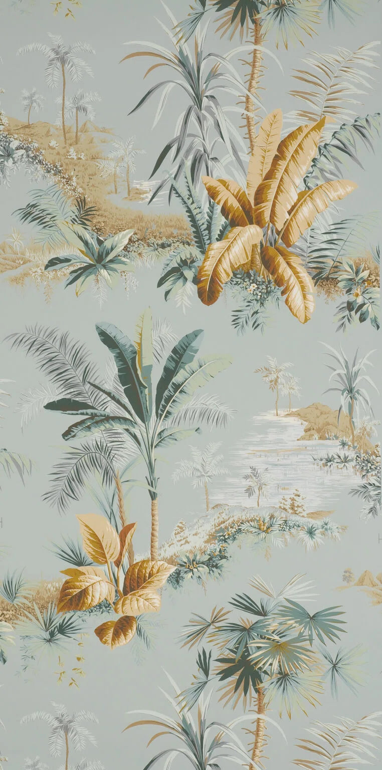 Wallpaper bazoches Corail Amande - Dessins Signatures