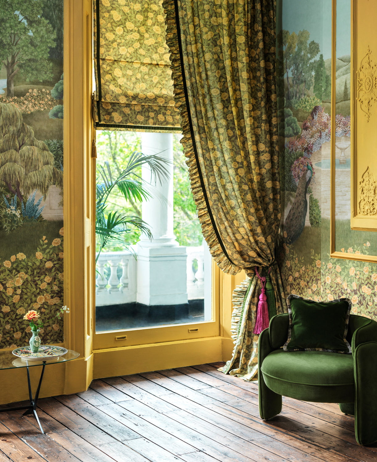 Sweet Pea Archive Anthology Coral & Olive on Cream
