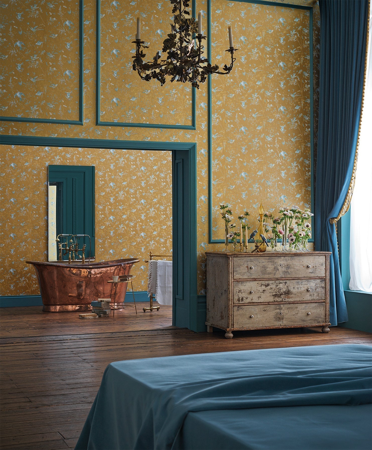 Sweet Pea Archive Anthology Grey & Lime on Yellow