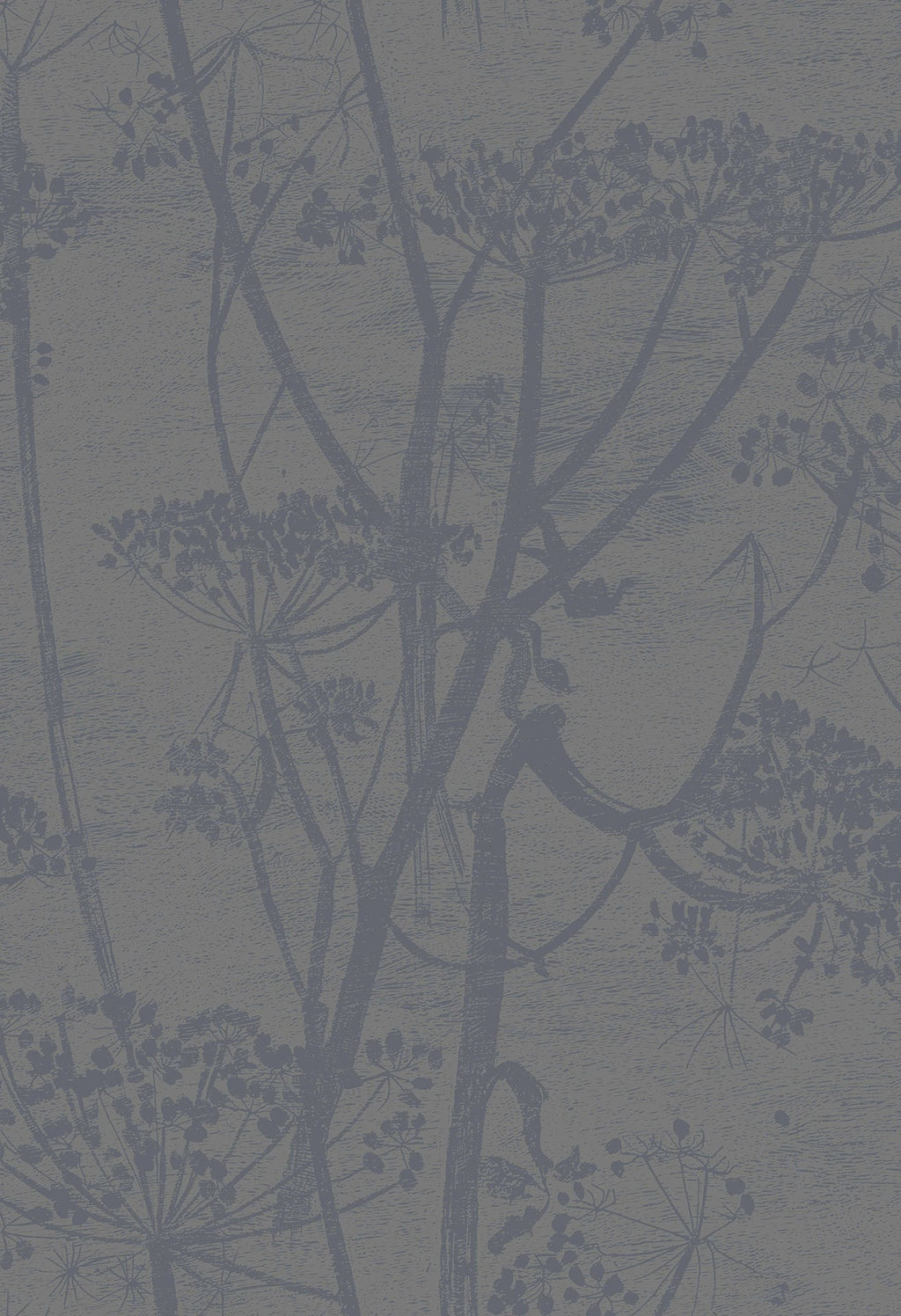 Cow Parsley Charcoal & Metallic Gilver