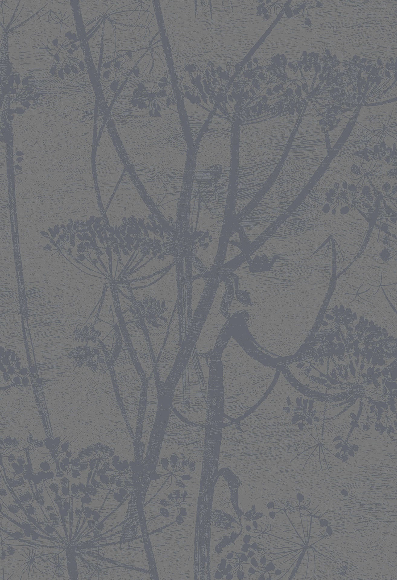 Cow Parsley Charcoal & Metallic Gilver