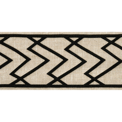 SUMMIT APPLIQUE TAPE - Black on Linen