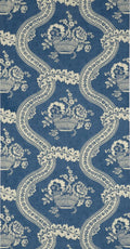 Wallpaper les paniers fleuris Bleu Ancien - Dessins Signatures