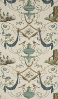 Wallpaper bazoches Bleu Vert - Dessins Signatures