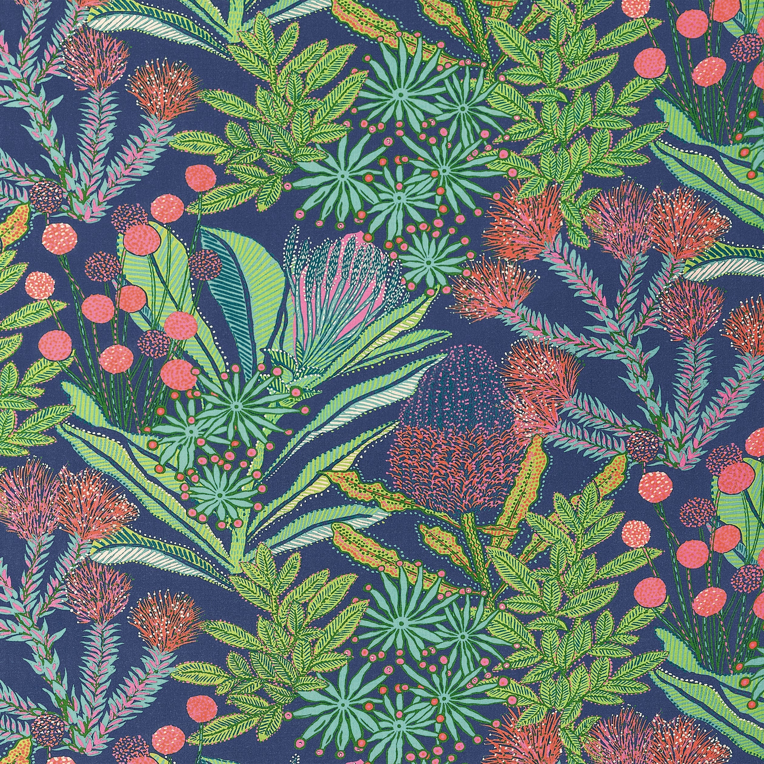 PROTEA PRINT - Navy