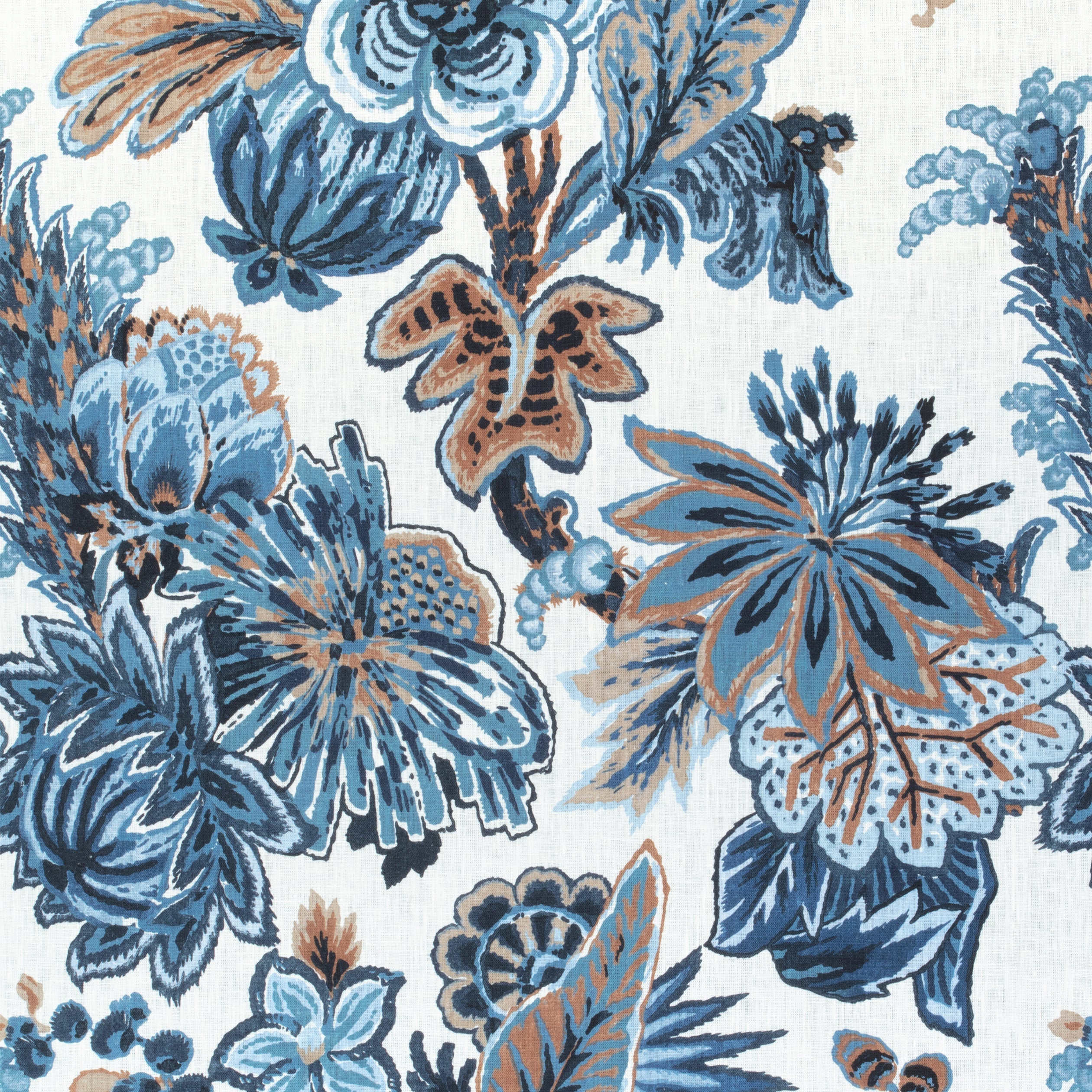 FLORAL GALA - Navy and White