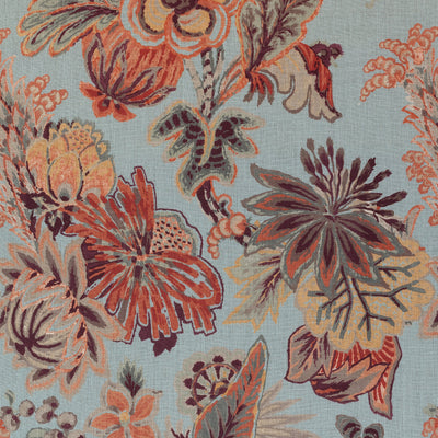 FLORAL GALA - Blue and Cinnamon