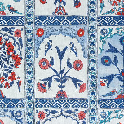 INDIAN PANEL - Coral and Blue